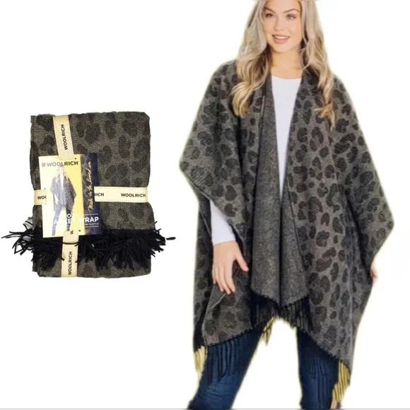 NWT Woolrich Womens Brushed Luxe Softness One Size Cozy Blanket Wrap MSRP $60 - Picture 1 of 10